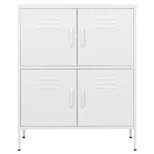 vidaXL Storage Cabinet White 80x35x101.5 cm Steel