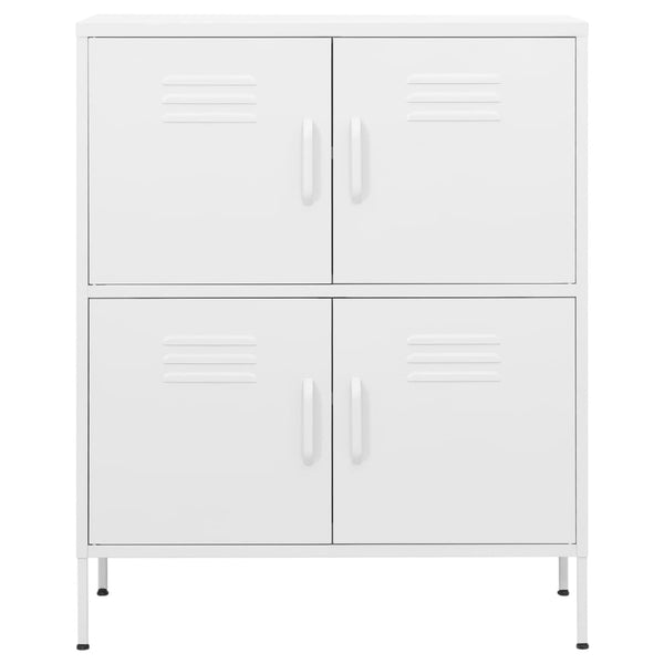 vidaXL Storage Cabinet White 80x35x101.5 cm Steel