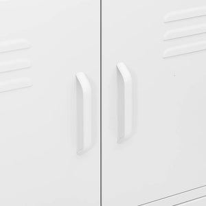 vidaXL Storage Cabinet White 80x35x101.5 cm Steel