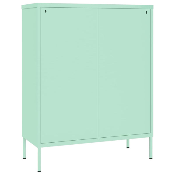 vidaXL Drawer Cabinet Mint Green 80x35x101.5 cm Steel