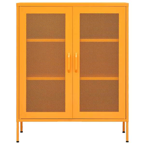 vidaXL Storage Cabinet Mustard Yellow 80 x 35 x 101.5 cm Steel