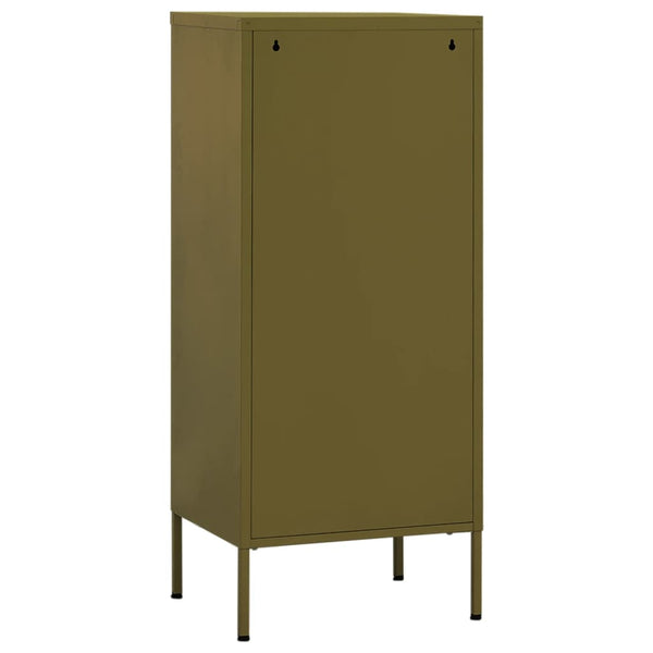 vidaXL Side Cabinet Olive Green 42.5x35x101.5 cm Steel