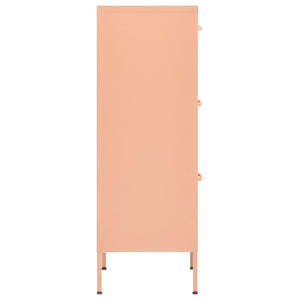vidaXL Storage Cabinet Pink 42.5x35x101.5 cm Steel