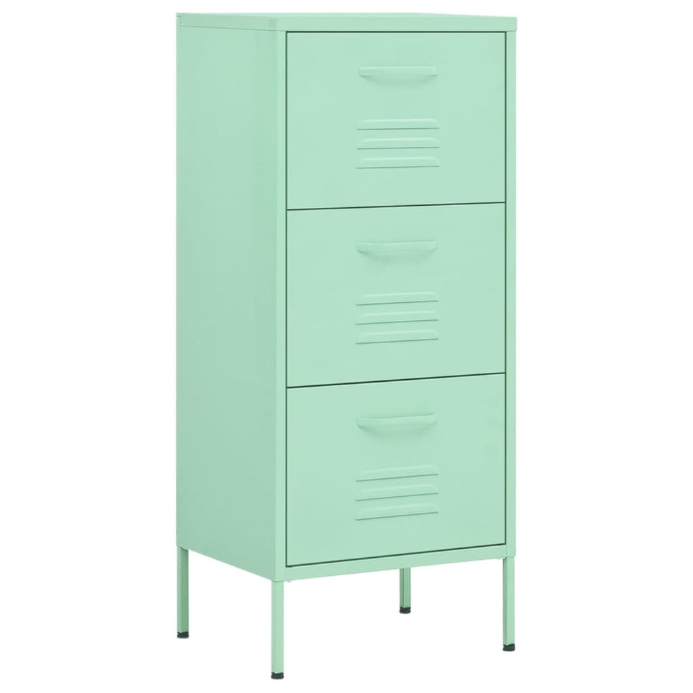 vidaXL Storage Cabinet Mint Green 42.5x35x101.5 cm Steel
