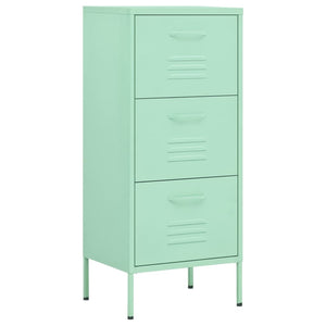 vidaXL Storage Cabinet Mint Green 42.5x35x101.5 cm Steel
