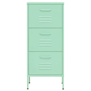 vidaXL Storage Cabinet Mint Green 42.5x35x101.5 cm Steel