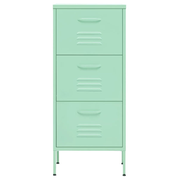 vidaXL Storage Cabinet Mint Green 42.5x35x101.5 cm Steel
