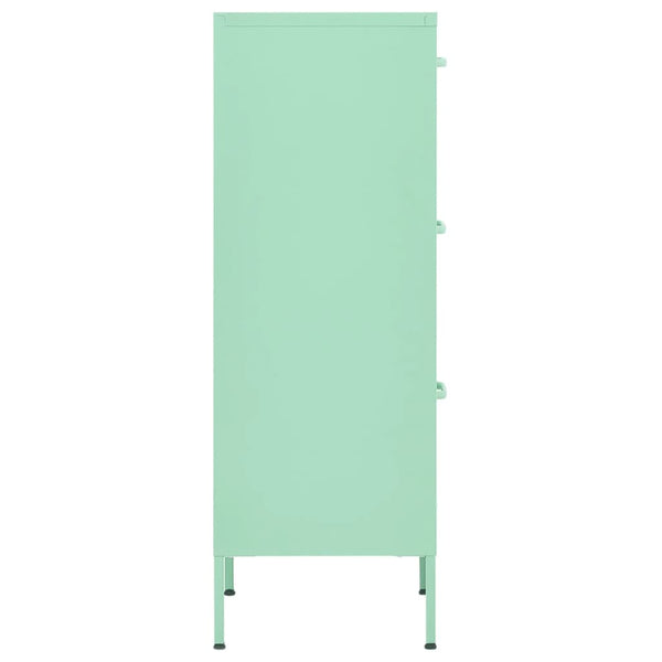 vidaXL Storage Cabinet Mint Green 42.5x35x101.5 cm Steel