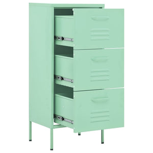 vidaXL Storage Cabinet Mint Green 42.5x35x101.5 cm Steel