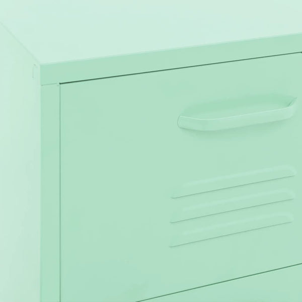 vidaXL Storage Cabinet Mint Green 42.5x35x101.5 cm Steel