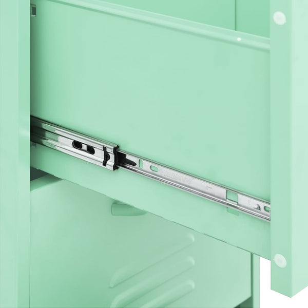 vidaXL Storage Cabinet Mint Green 42.5x35x101.5 cm Steel