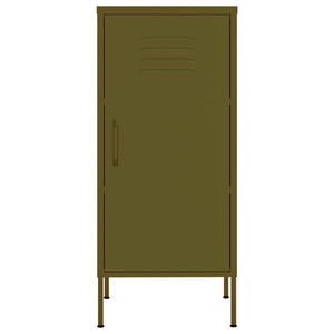 vidaXL Storage Cabinet Olive Green 42.5x35x101.5 cm Steel