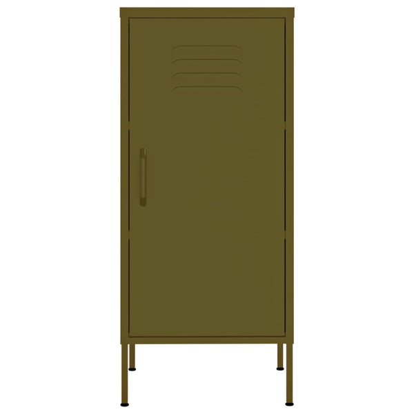 vidaXL Storage Cabinet Olive Green 42.5x35x101.5 cm Steel