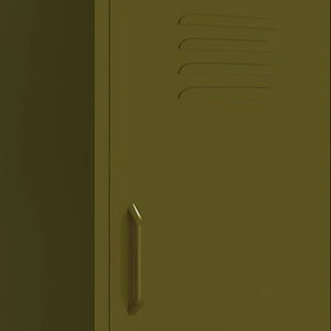 vidaXL Storage Cabinet Olive Green 42.5x35x101.5 cm Steel