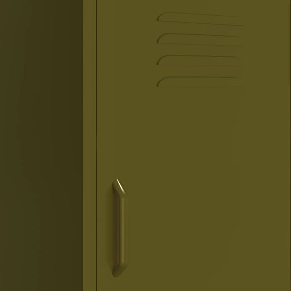 vidaXL Storage Cabinet Olive Green 42.5x35x101.5 cm Steel