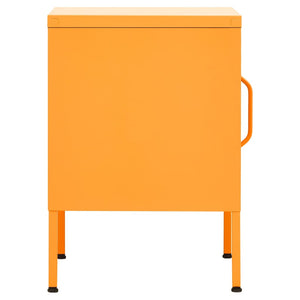vidaXL Nightstand Mustard Yellow 35x35x51 cm Steel
