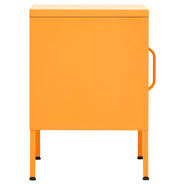 vidaXL Nightstand Mustard Yellow 35x35x51 cm Steel