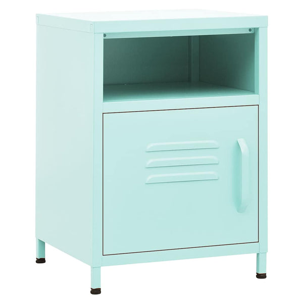 vidaXL Nightstand Mint Green 35x35x51 cm Steel
