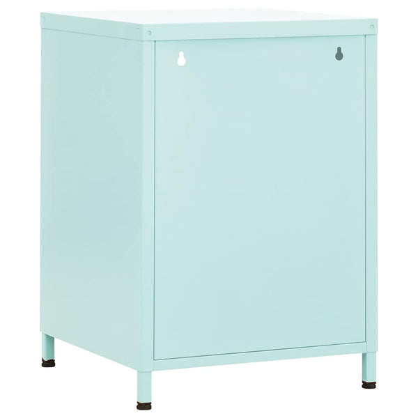 vidaXL Nightstand Mint Green 35x35x51 cm Steel
