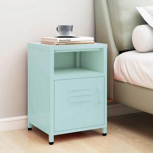 vidaXL Nightstand Mint Green 35x35x51 cm Steel