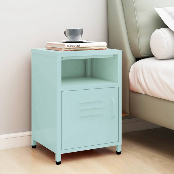 vidaXL Nightstand Mint Green 35x35x51 cm Steel