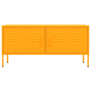 vidaXL TV Cabinet Mustard Yellow 105x35x50 cm Steel