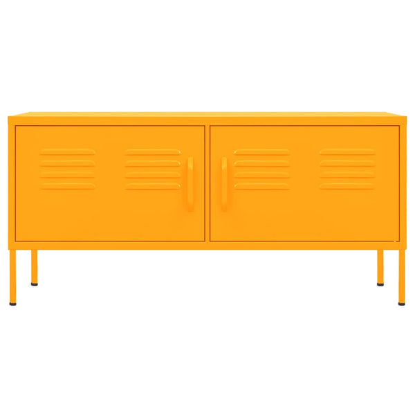 vidaXL TV Cabinet Mustard Yellow 105x35x50 cm Steel