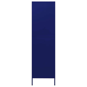 vidaXL Wardrobe Navy Blue 90x50x180 cm Steel