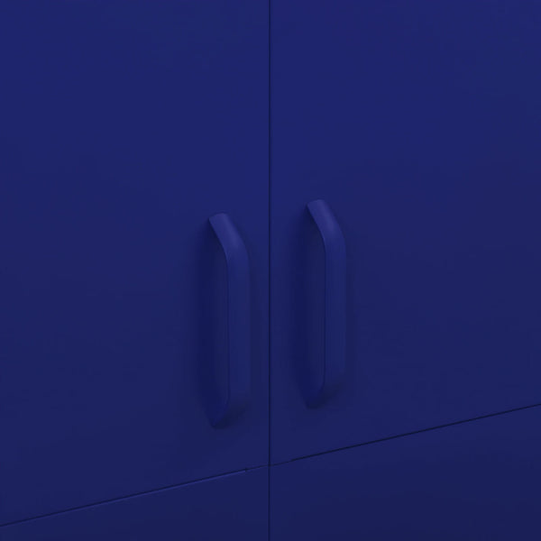 vidaXL Wardrobe Navy Blue 90x50x180 cm Steel