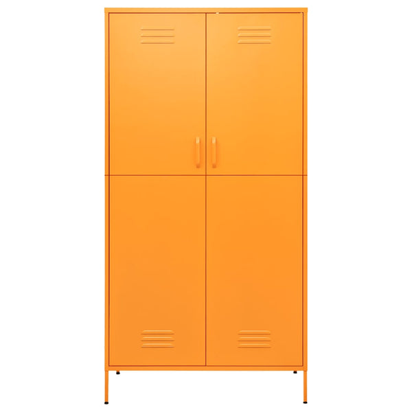 vidaXL Wardrobe Mustard Yellow 90x50x180 cm Steel