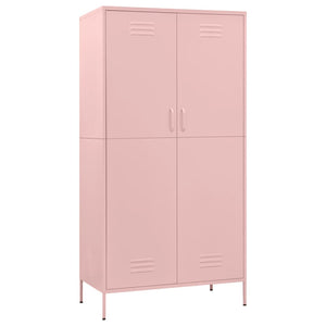 vidaXL Wardrobe Pink 90x50x180 cm Steel