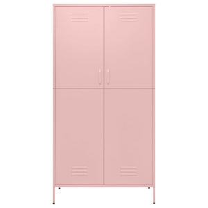 vidaXL Wardrobe Pink 90x50x180 cm Steel