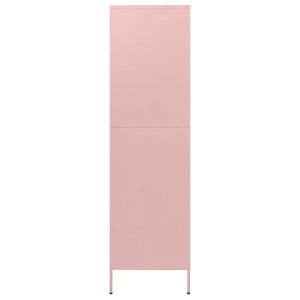 vidaXL Wardrobe Pink 90x50x180 cm Steel