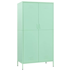 vidaXL Wardrobe Mint Green 90x50x180 cm Steel