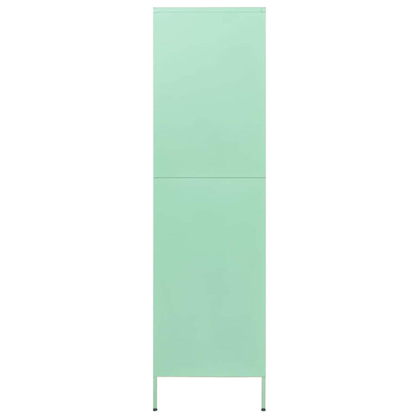 vidaXL Wardrobe Mint Green 90x50x180 cm Steel