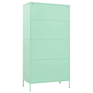 vidaXL Wardrobe Mint Green 90x50x180 cm Steel