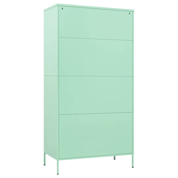 vidaXL Wardrobe Mint Green 90x50x180 cm Steel
