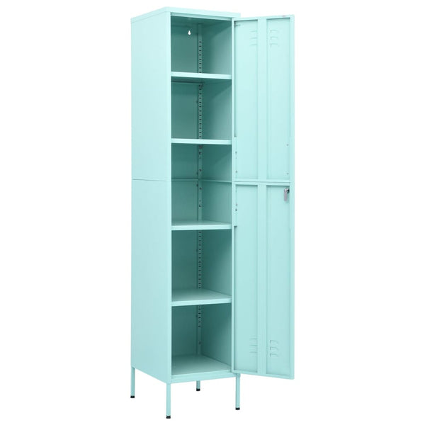 vidaXL Locker Cabinet Mint Green 35x46x180 cm Steel