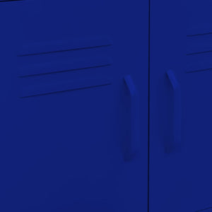 vidaXL Storage Cabinet Navy Blue 60x35x56 cm Steel