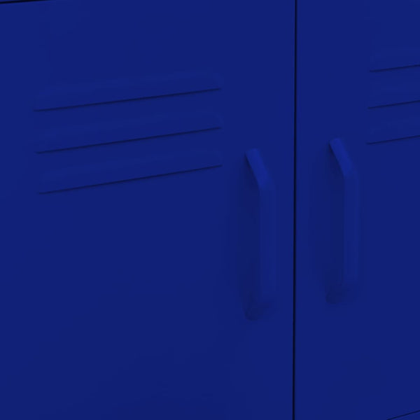 vidaXL Storage Cabinet Navy Blue 60x35x56 cm Steel