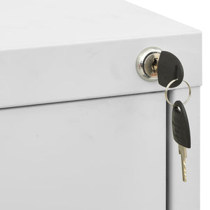 vidaXL Filing Cabinet Light Grey 46x62x72.5 cm Steel