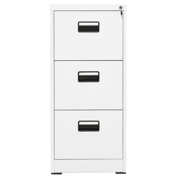 vidaXL Filing Cabinet White 46x62x102.5 cm Steel