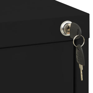 vidaXL Filing Cabinet Black 46x62x102.5 cm Steel