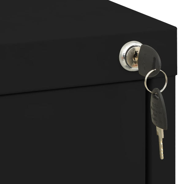 vidaXL Filing Cabinet Black 46x62x102.5 cm Steel