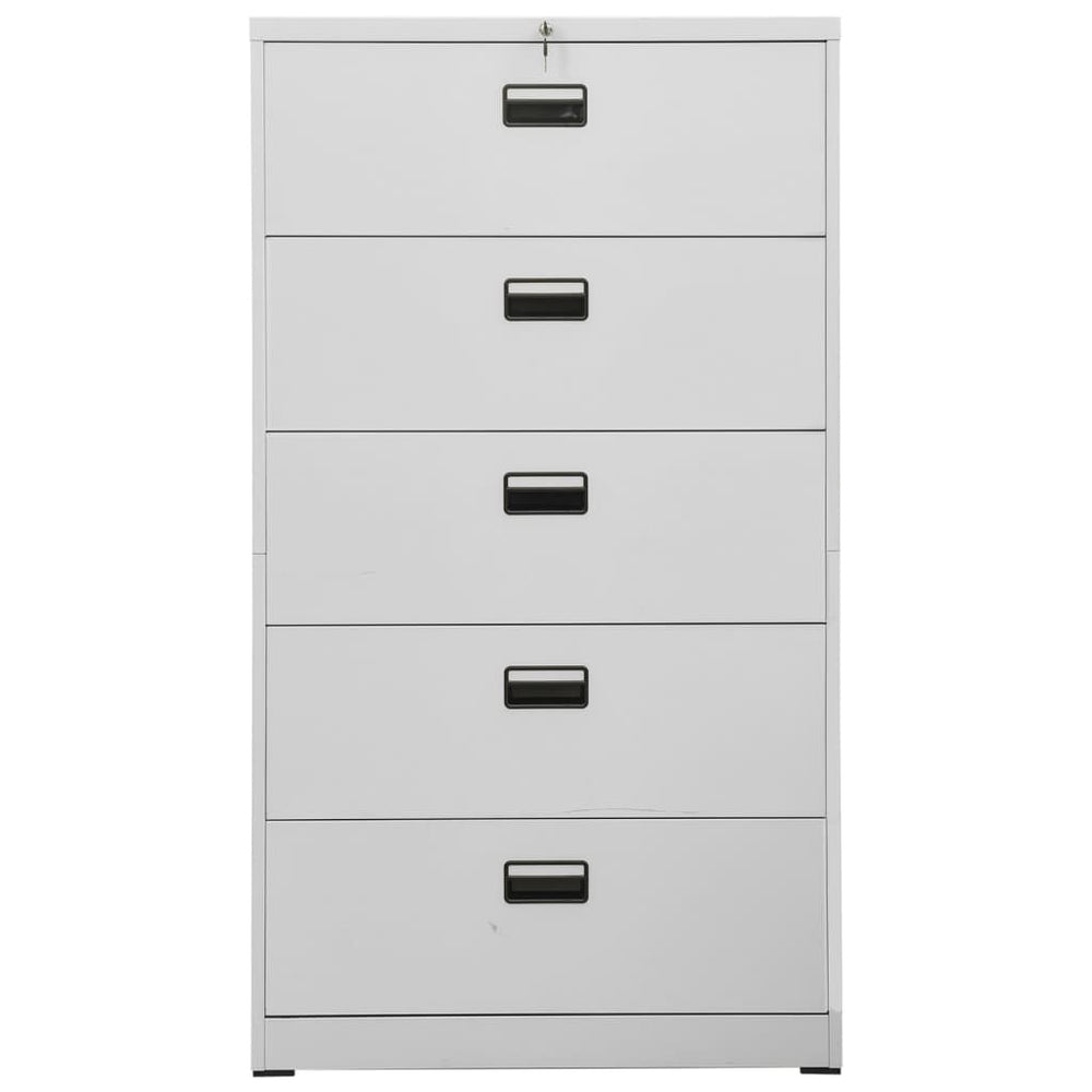 Aktenschrank Hellgrau Stahl 90x164 cm