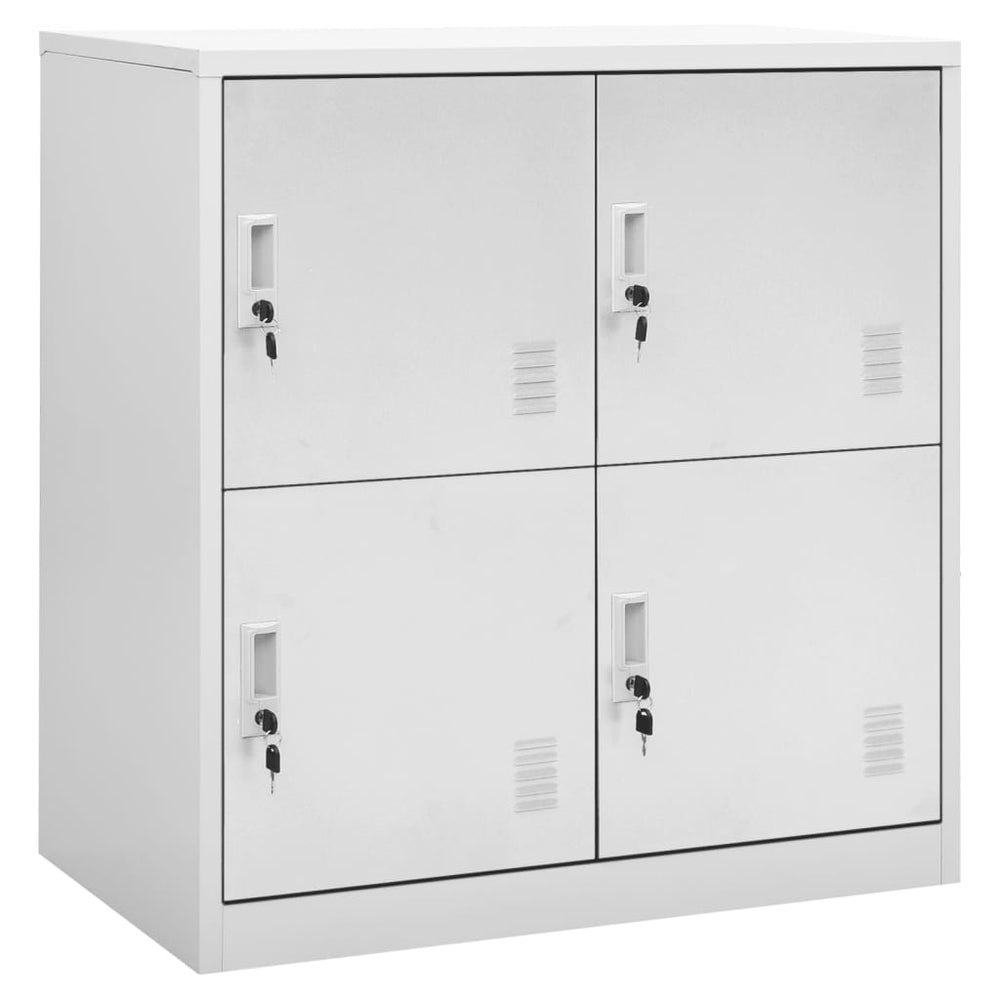 vidaXL Locker Cabinet Light Gray 90x45x92.5 cm Steel