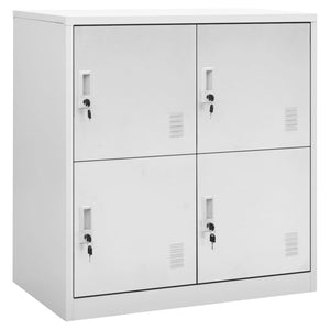 vidaXL Locker Cabinet Light Gray 90x45x92.5 cm Steel