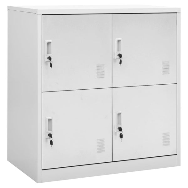 vidaXL Locker Cabinet Light Gray 90x45x92.5 cm Steel