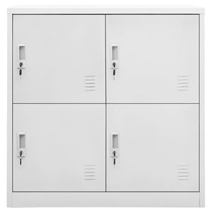vidaXL Locker Cabinet Light Gray 90x45x92.5 cm Steel