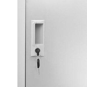 vidaXL Locker Cabinet Light Gray 90x45x92.5 cm Steel